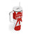Switzerland Flag Tumbler With Handle with Floral Pattern Red and White Sportswear - Wonder Print Shop
