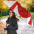 Switzerland Flag Umbrella with Floral Pattern Red and White Sportswear - Wonder Print Shop