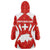 Switzerland Flag Wearable Blanket Hoodie with Floral Pattern Red and White Sportswear - Wonder Print Shop