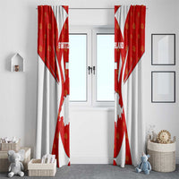 Switzerland Flag Window Curtain with Floral Pattern Red and White Sportswear - Wonder Print Shop