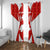 Switzerland Flag Window Curtain with Floral Pattern Red and White Sportswear - Wonder Print Shop