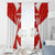 Switzerland Flag Window Curtain with Floral Pattern Red and White Sportswear - Wonder Print Shop