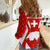 Switzerland Flag Women Casual Shirt with Floral Pattern Red and White Sportswear - Wonder Print Shop