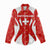 Switzerland Flag Women Casual Shirt with Floral Pattern Red and White Sportswear - Wonder Print Shop