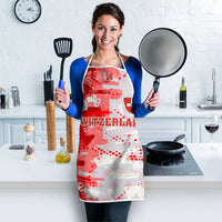 Switzerland Flag Apron with Camo Red White Sportswear with Swiss Cross Shield - Wonder Print Shop