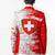 Switzerland Flag Blazer with Camo Red White Sportswear with Swiss Cross Shield - Wonder Print Shop