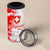 Switzerland Flag 4 in 1 Can Cooler Tumbler with Camo Red White Sportswear with Swiss Cross Shield - Wonder Print Shop