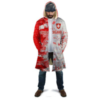 Switzerland Flag Cloak with Camo Red White Sportswear with Swiss Cross Shield - Wonder Print Shop