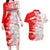 Switzerland Flag Couples Matching Long Sleeve Bodycon Dress and Hawaiian Shirt with Camo Red White Sportswear with Swiss Cross Shield - Wonder Print Shop
