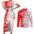 Switzerland Flag Couples Matching Short Sleeve Bodycon Dress and Long Sleeve Button Shirt with Camo Red White Sportswear with Swiss Cross Shield - Wonder Print Shop