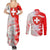 Switzerland Flag Couples Matching Summer Maxi Dress and Long Sleeve Button Shirt with Camo Red White Sportswear with Swiss Cross Shield - Wonder Print Shop