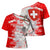 Switzerland Flag Cross Shoulder Shirt with Camo Red White Sportswear with Swiss Cross Shield - Wonder Print Shop