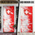 Switzerland Flag Door Cover with Camo Red White Sportswear with Swiss Cross Shield - Wonder Print Shop
