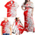 Switzerland Flag Family Matching Off Shoulder Maxi Dress and Hawaiian Shirt with Camo Red White Sportswear with Swiss Cross Shield - Wonder Print Shop