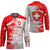 Switzerland Flag Hockey Jersey with Camo Red White Sportswear with Swiss Cross Shield - Wonder Print Shop