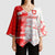 Switzerland Flag Kimono Sleeve Blouse with Camo Red White Sportswear with Swiss Cross Shield - Wonder Print Shop