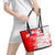 Switzerland Flag Leather Tote Bag with Camo Red White Sportswear with Swiss Cross Shield - Wonder Print Shop