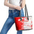Switzerland Flag Leather Tote Bag with Camo Red White Sportswear with Swiss Cross Shield - Wonder Print Shop