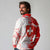 Switzerland Flag Long Sleeve Polo Shirt with Camo Red White Sportswear with Swiss Cross Shield - Wonder Print Shop