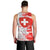 Switzerland Flag Men Tank Top with Camo Red White Sportswear with Swiss Cross Shield - Wonder Print Shop