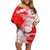 Switzerland Flag Off Shoulder Short Dress with Camo Red White Sportswear with Swiss Cross Shield - Wonder Print Shop