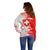 Switzerland Flag Off Shoulder Sweater with Camo Red White Sportswear with Swiss Cross Shield - Wonder Print Shop
