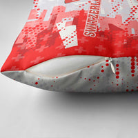 Switzerland Flag Pillow Cover with Camo Red White Sportswear with Swiss Cross Shield - Wonder Print Shop