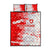 Switzerland Flag Quilt Bed Set with Camo Red White Sportswear with Swiss Cross Shield - Wonder Print Shop
