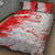 Switzerland Flag Quilt Bed Set with Camo Red White Sportswear with Swiss Cross Shield - Wonder Print Shop