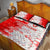Switzerland Flag Quilt Bed Set with Camo Red White Sportswear with Swiss Cross Shield - Wonder Print Shop