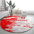 Switzerland Flag Round Carpet with Camo Red White Sportswear with Swiss Cross Shield - Wonder Print Shop
