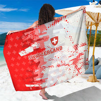 Switzerland Flag Sarong with Camo Red White Sportswear with Swiss Cross Shield - Wonder Print Shop