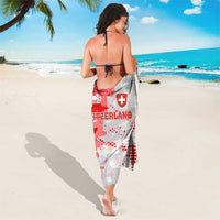 Switzerland Flag Sarong with Camo Red White Sportswear with Swiss Cross Shield - Wonder Print Shop