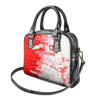 Switzerland Flag Shoulder Handbag with Camo Red White Sportswear with Swiss Cross Shield - Wonder Print Shop