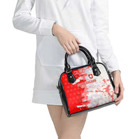 Switzerland Flag Shoulder Handbag with Camo Red White Sportswear with Swiss Cross Shield - Wonder Print Shop