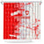 Switzerland Flag Shower Curtain with Camo Red White Sportswear with Swiss Cross Shield - Wonder Print Shop