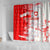Switzerland Flag Shower Curtain with Camo Red White Sportswear with Swiss Cross Shield - Wonder Print Shop