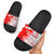 Switzerland Flag Slide Sandals with Camo Red White Sportswear with Swiss Cross Shield - Wonder Print Shop