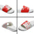 Switzerland Flag Slide Sandals with Camo Red White Sportswear with Swiss Cross Shield - Wonder Print Shop