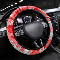Switzerland Flag Steering Wheel Cover with Camo Red White Sportswear with Swiss Cross Shield - Wonder Print Shop