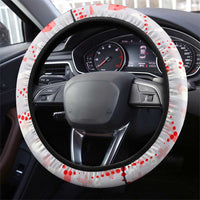 Switzerland Flag Steering Wheel Cover with Camo Red White Sportswear with Swiss Cross Shield - Wonder Print Shop