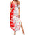 Switzerland Flag Summer Maxi Dress with Camo Red White Sportswear with Swiss Cross Shield - Wonder Print Shop