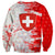 Switzerland Flag Sweatshirt with Camo Red White Sportswear with Swiss Cross Shield - Wonder Print Shop
