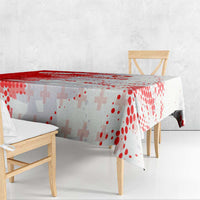 Switzerland Flag Tablecloth with Camo Red White Sportswear with Swiss Cross Shield - Wonder Print Shop