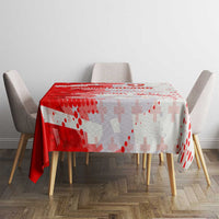 Switzerland Flag Tablecloth with Camo Red White Sportswear with Swiss Cross Shield - Wonder Print Shop