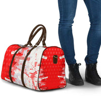 Switzerland Flag Travel Bag with Camo Red White Sportswear with Swiss Cross Shield - Wonder Print Shop