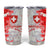 Switzerland Flag Tumbler Cup with Camo Red White Sportswear with Swiss Cross Shield - Wonder Print Shop