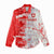 Switzerland Flag Women Casual Shirt with Camo Red White Sportswear with Swiss Cross Shield - Wonder Print Shop