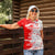 Switzerland Flag Women Polo Shirt with Camo Red White Sportswear with Swiss Cross Shield - Wonder Print Shop