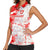 Switzerland Flag Women Sleeveless Polo Shirt with Camo Red White Sportswear with Swiss Cross Shield - Wonder Print Shop
